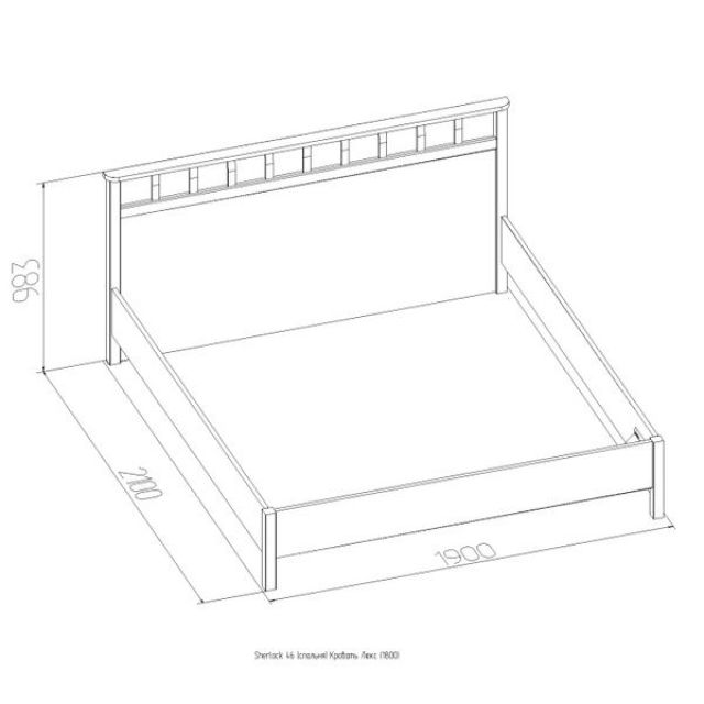 Кровать шерлок люкс ясень анкор светлый